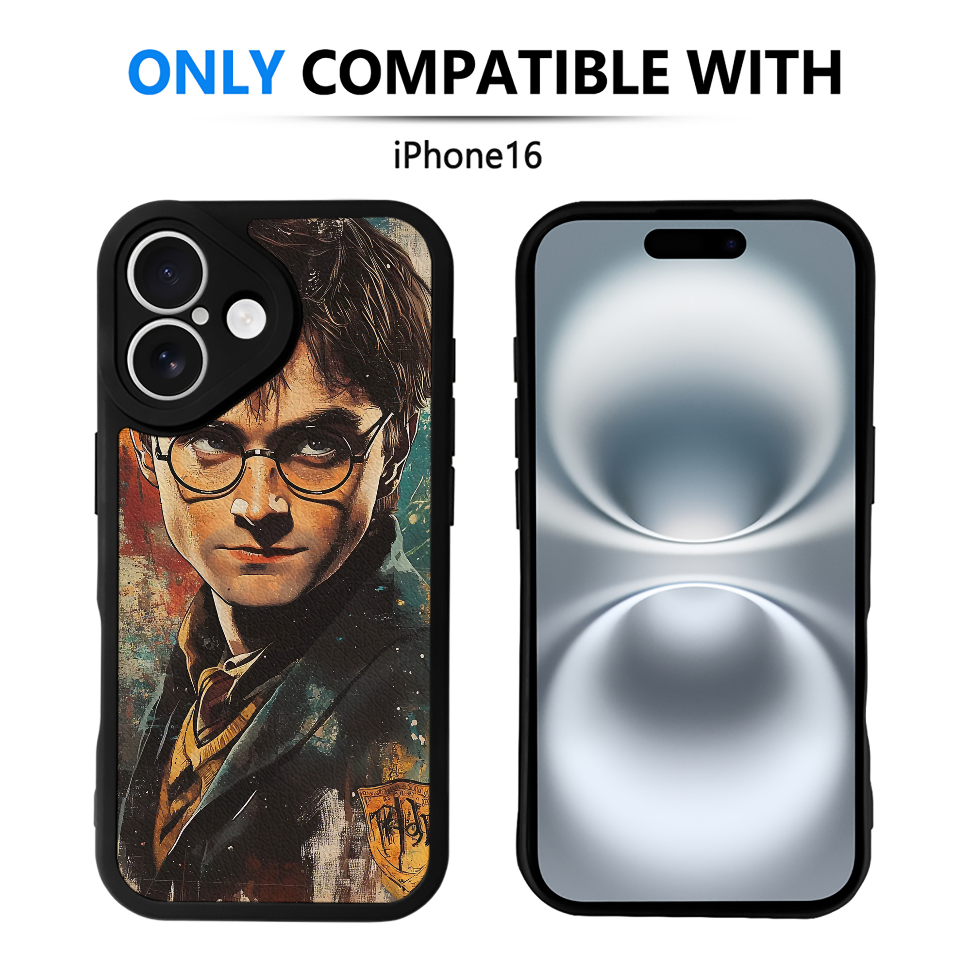 （画像用） Harry Potter ハリー・ポッターシリーズ 【iPhone 16シリーズ対応】シリコンスマホケース（レザー調） 材質：シリコン